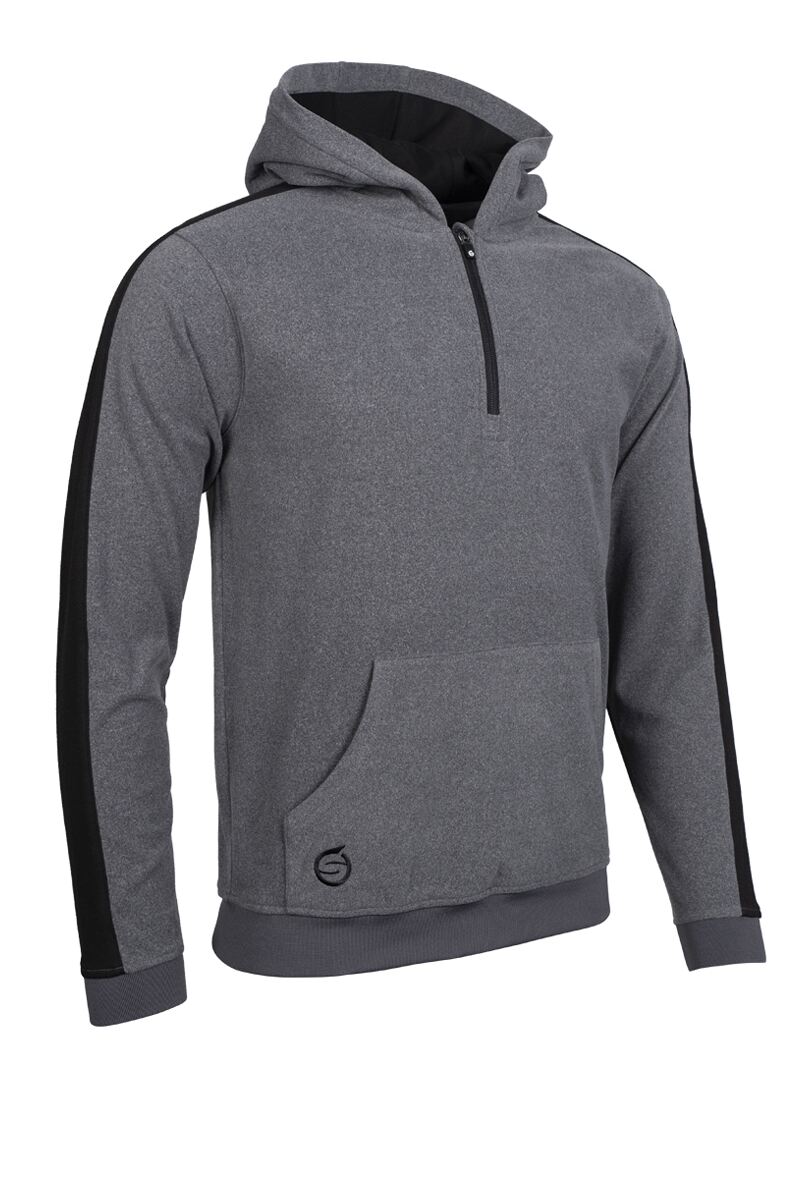 Mens Thermal Contrast Sleeve Fleece Showerproof Golf Hoodie Mens Thermal Contrast Sleeve Fleece Showerproof Golf Hoodie