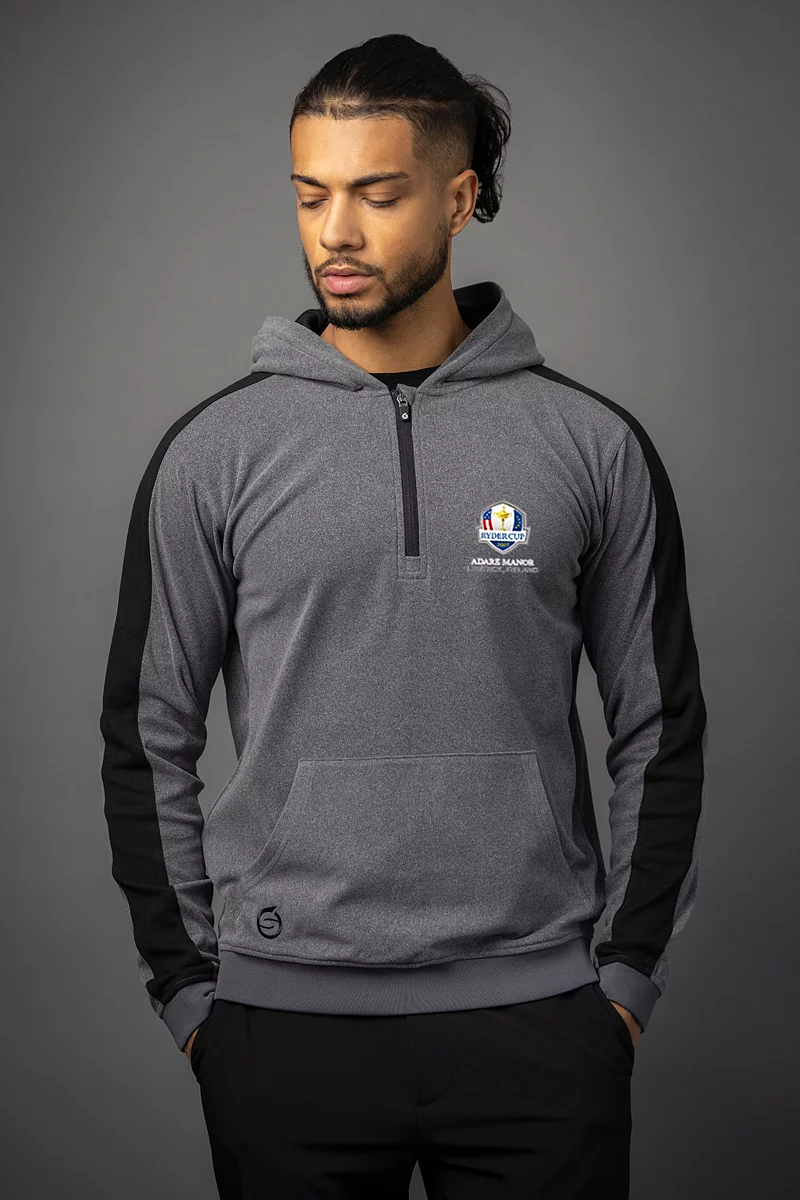 Official Ryder Cup 2027 Mens Thermal Contrast Sleeve Fleece Showerproof Golf Hoodie