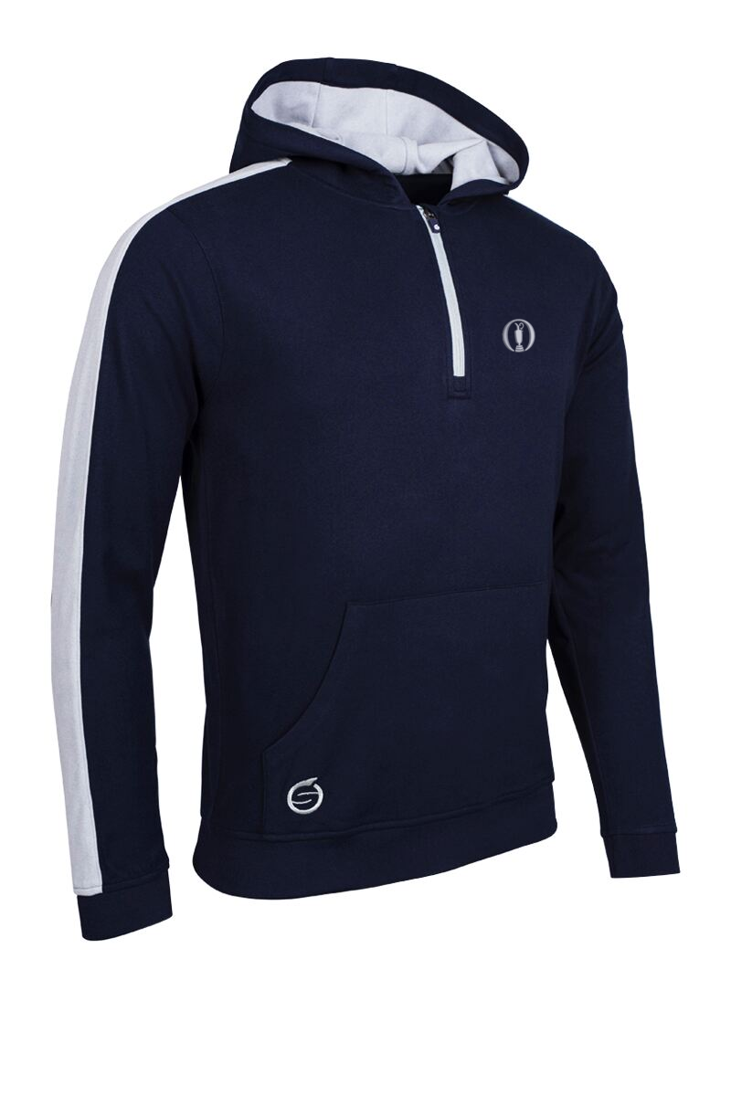 The Open Mens Thermal Contrast Sleeve Fleece Showerproof Golf Hoodie The Open Mens Thermal Contrast Sleeve Fleece Showerproof Golf Hoodie