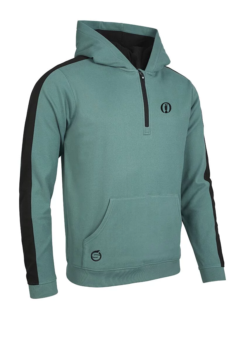 Open Thermal Contrast Sleeve Fleece Showerproof Golf Hoodie