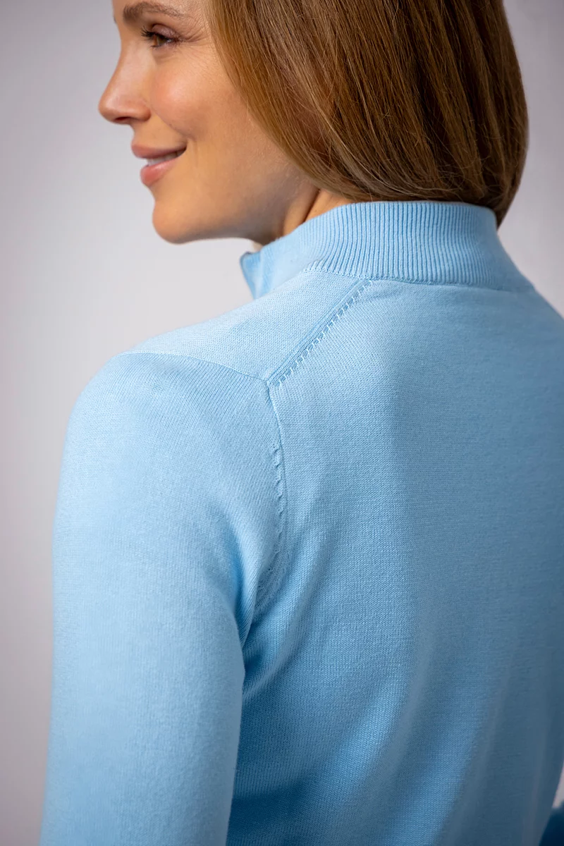 Official Ryder Cup 2027 Ladies Quarter Zip Cotton Lightweight Golf Sweater