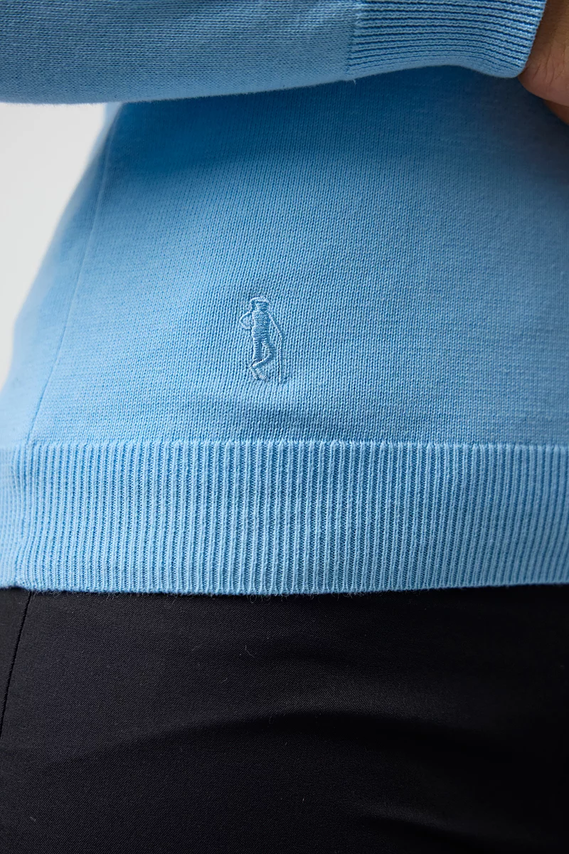 Ladies Quarter Zip Cotton Lightweight Golf Sweater Ladies Quarter Zip Cotton Lightweight Golf Sweater