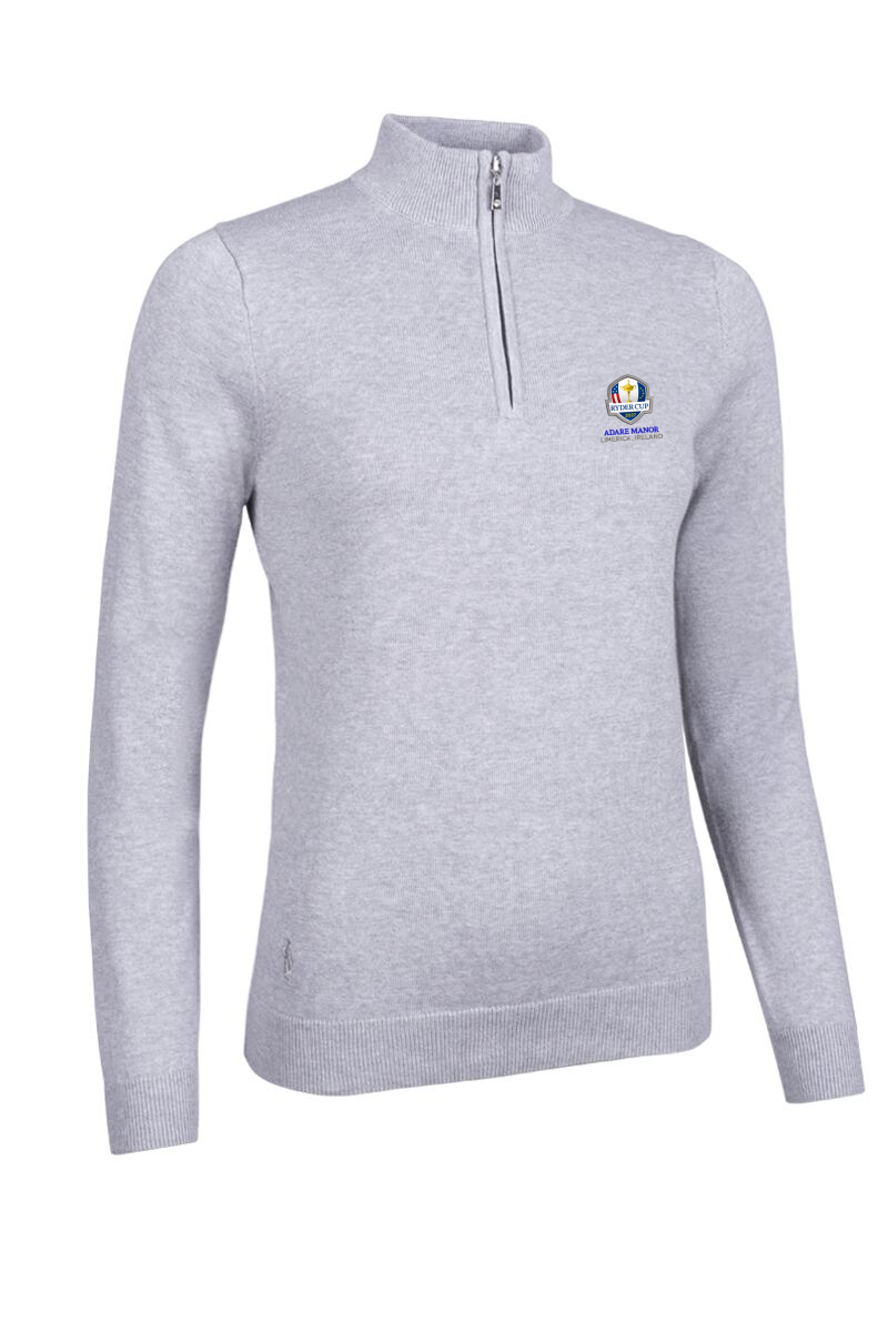 Official Ryder Cup 2027 Ladies Quarter Zip Cotton Lightweight Golf Sweater