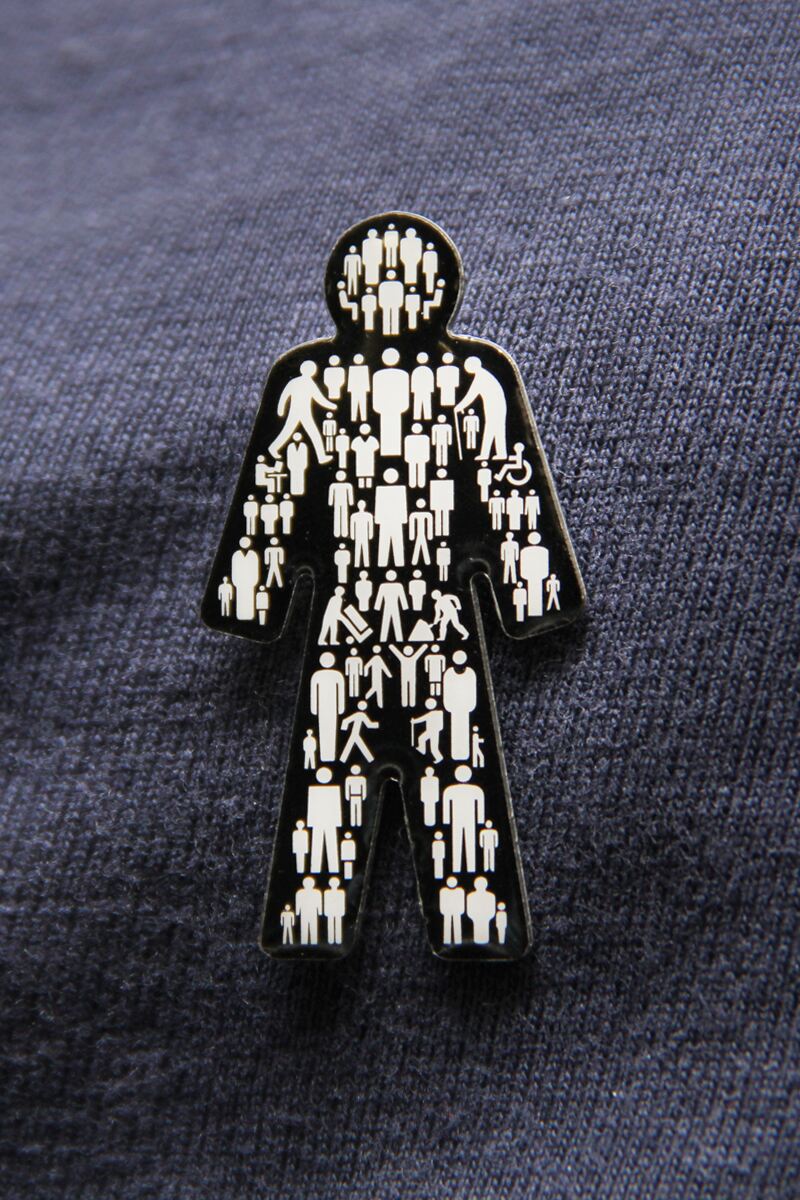 Prostate Cancer UK Badge - FREE GIFT ADD ON BASKET PAGE Black/White One Size