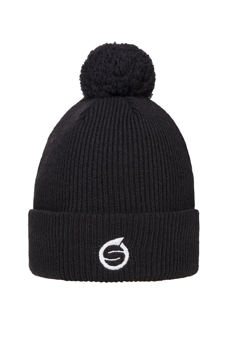 Mens And Ladies Embroidered Thermal Lined Merino Golf Bobble Hat