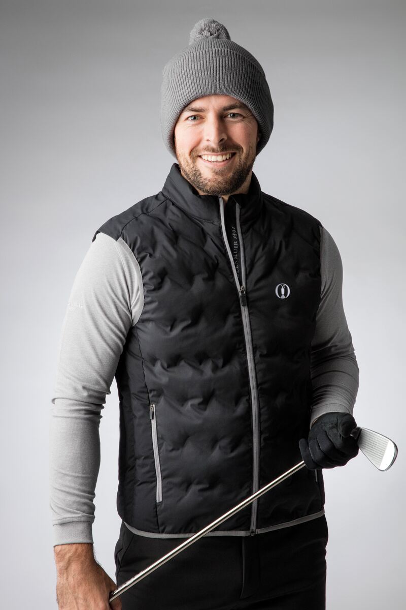 Official The Open Mens Zip Bute Padded Golf Gilet