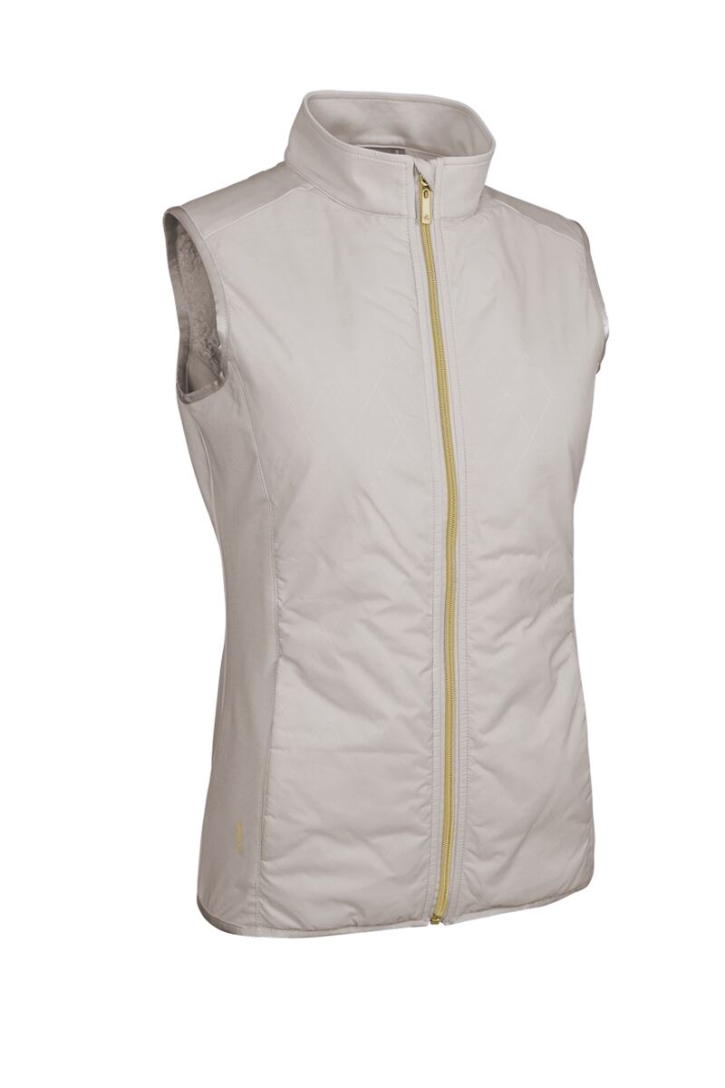 Ladies Full Zip Faux Fur Lined Padded Heavyweight Golf Gilet