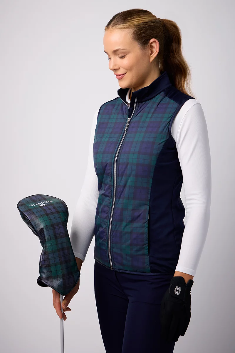 Official Ryder Cup 2027 Ladies Full Zip Faux Fur Lined Padded Golf Gilet