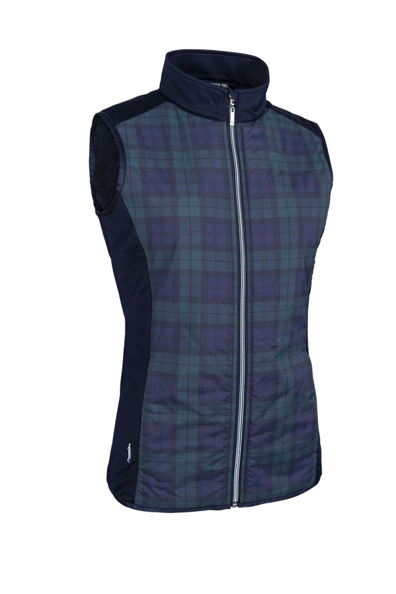 Ladies Full Zip Faux Fur Lined Padded Heavyweight Golf Gilet