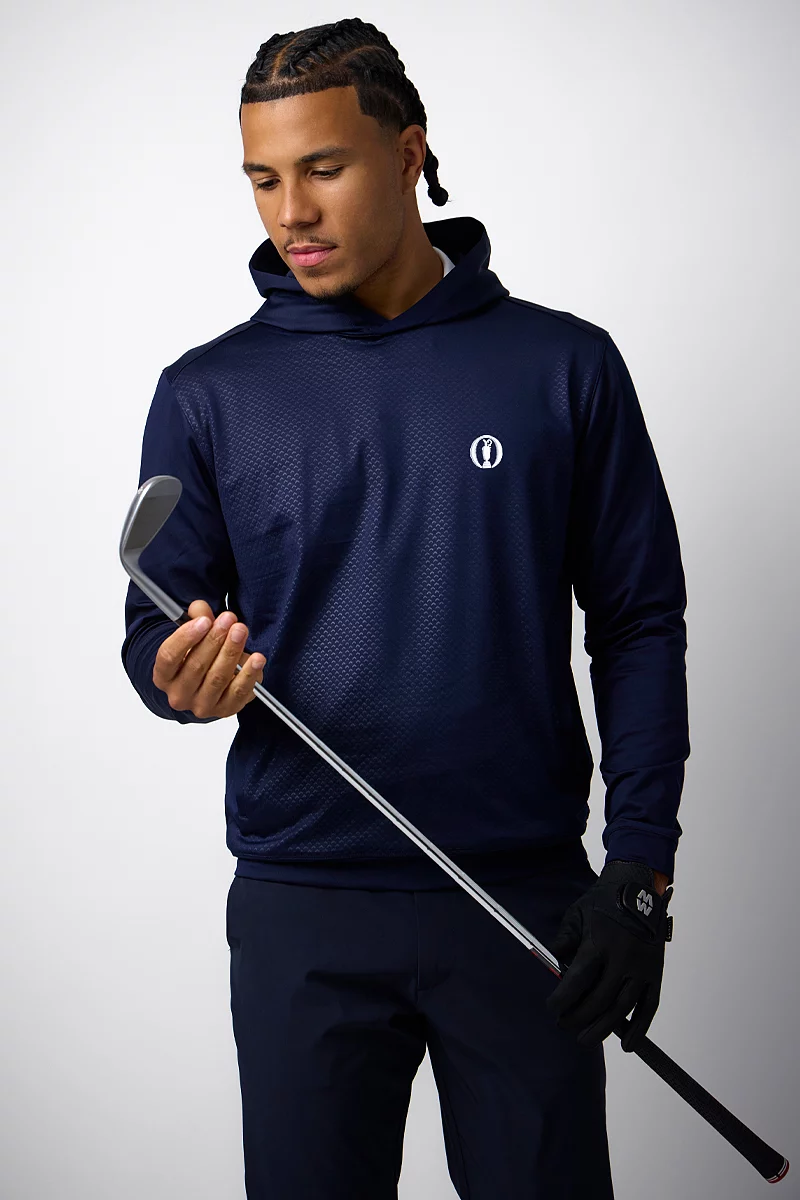The Open Mens Hooded Performance Midweight Golf Midlayer