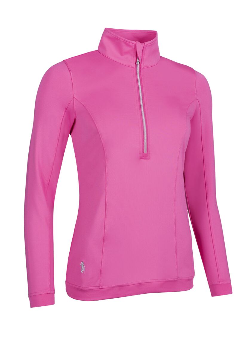 g.CARINA Ladies Quarter Zip Shaped Panel Performance Golf Midlayer