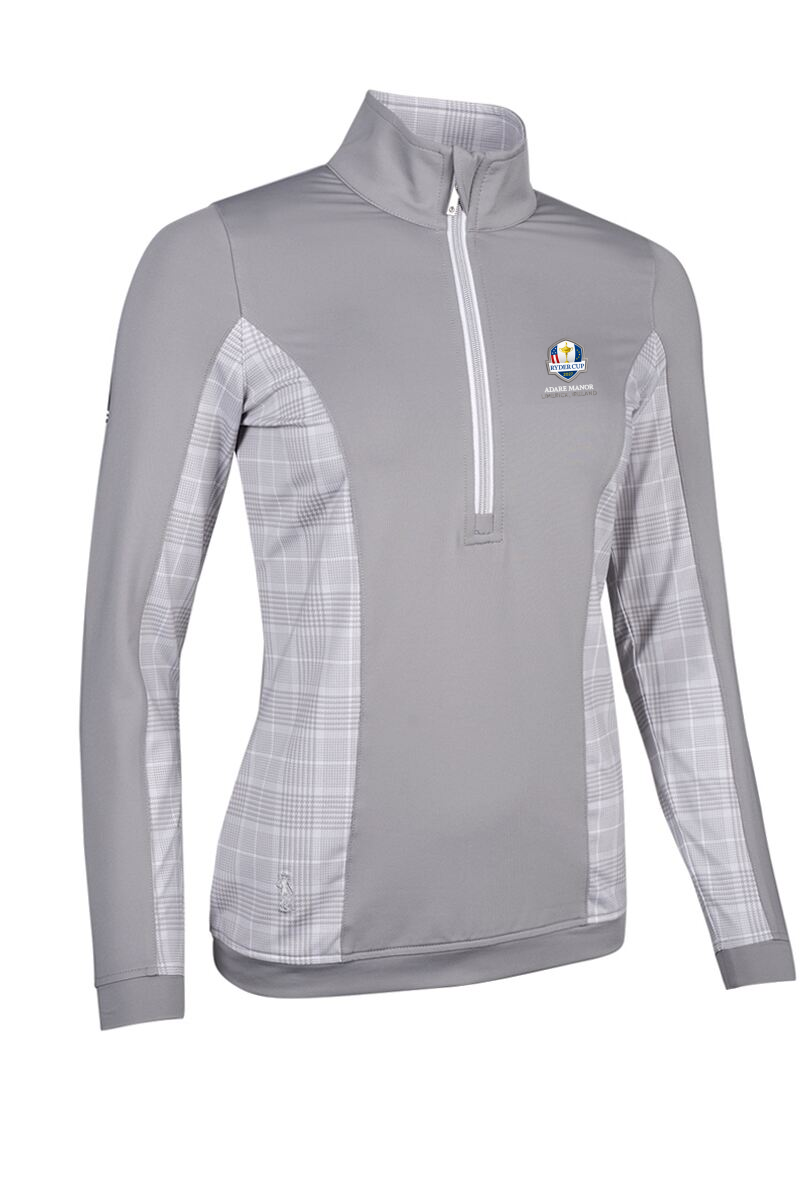 Official Ryder Cup 2027 Ladies Quarter Zip Lightweight Shaped Panel Performance Golf Midlayer