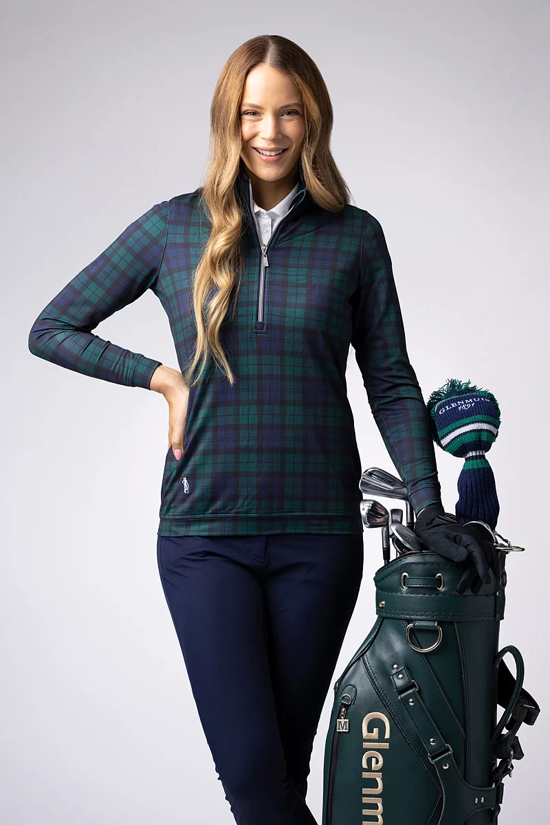 Ladies Quarter Zip Lightweight Shaped Panel Performance Golf Midlayer Ladies Quarter Zip Lightweight Shaped Panel Performance Golf Midlayer