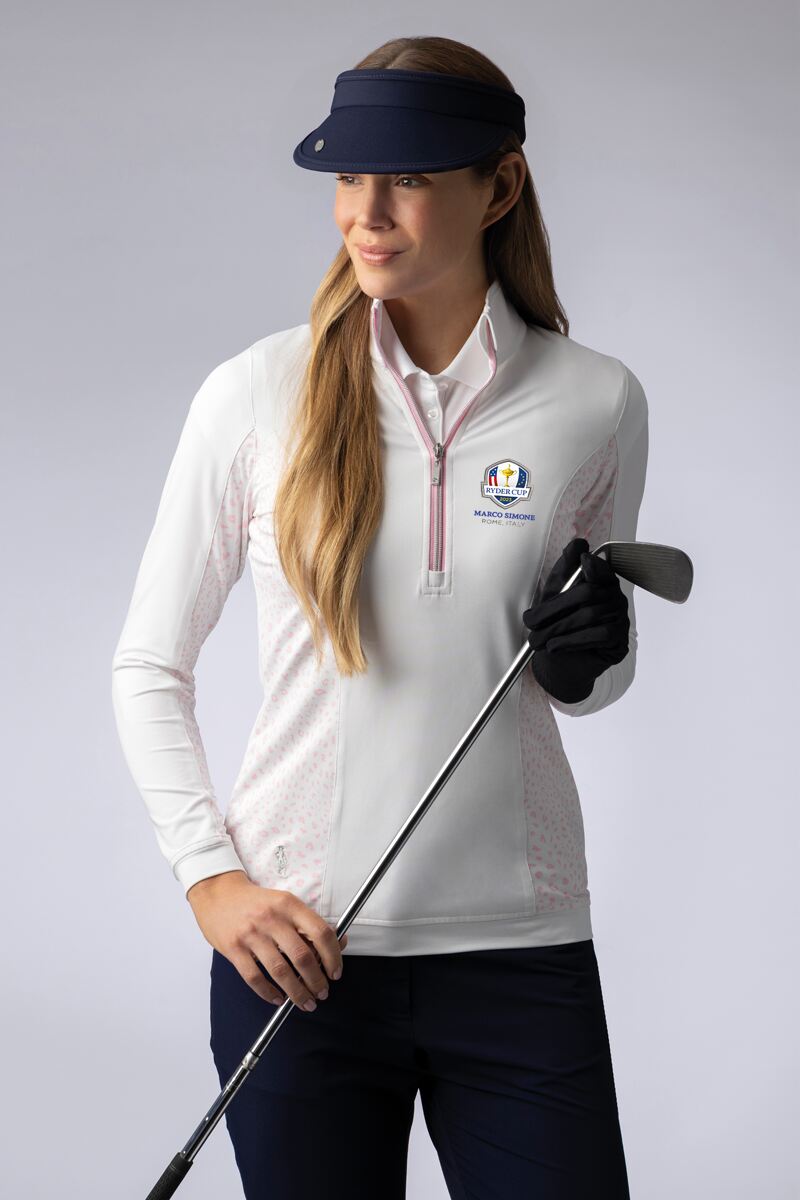 g.RC2023 CARINA Official Ryder Cup 2023 Ladies Zip Neck Shaped Panel Performance Golf Midlayer