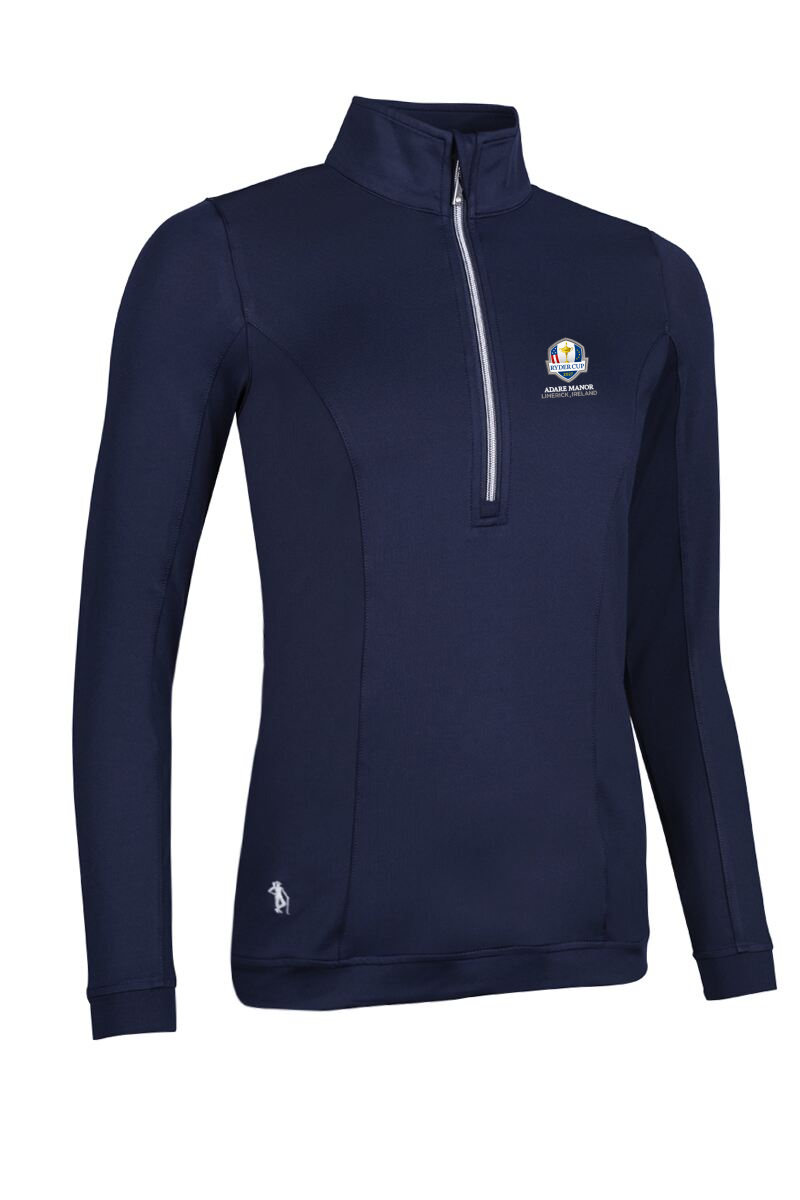 Official Ryder Cup 2027 Ladies Quarter Zip Lightweight Shaped Panel Performance Golf Midlayer