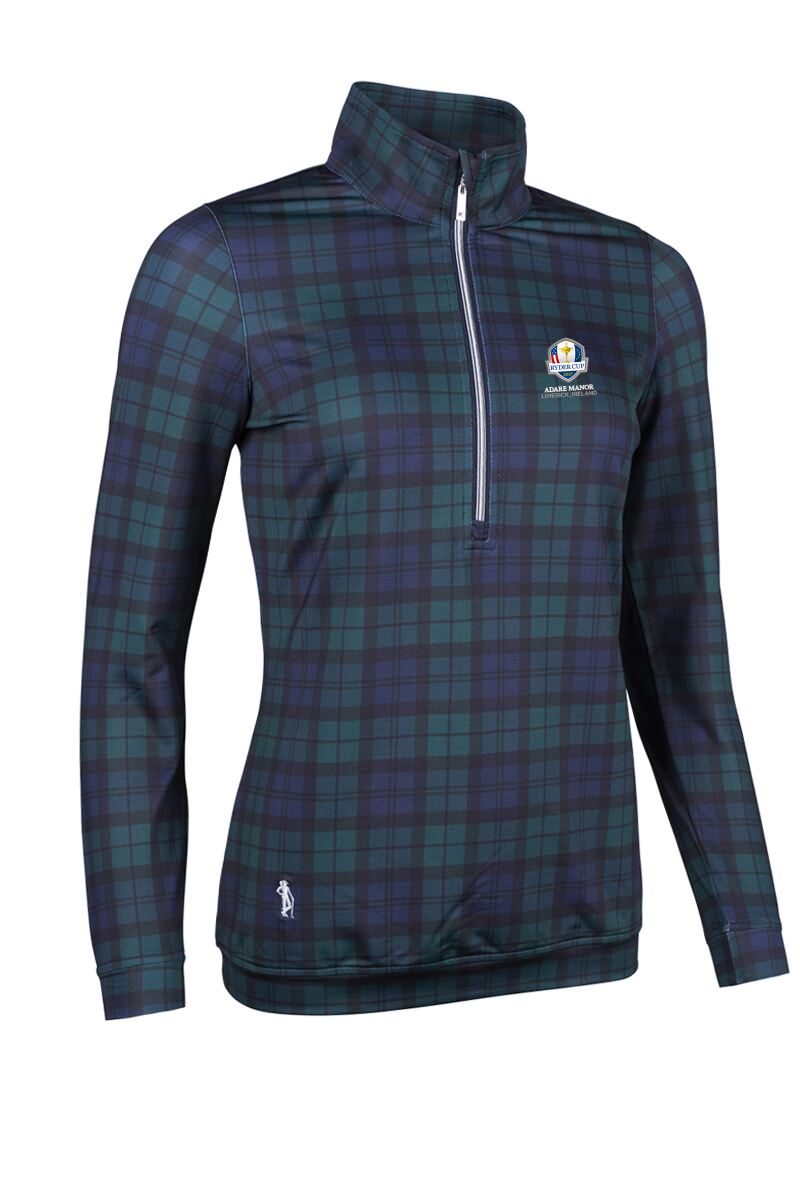 Official Ryder Cup 2027 Ladies Quarter Zip Lightweight Shaped Panel Performance Golf Midlayer