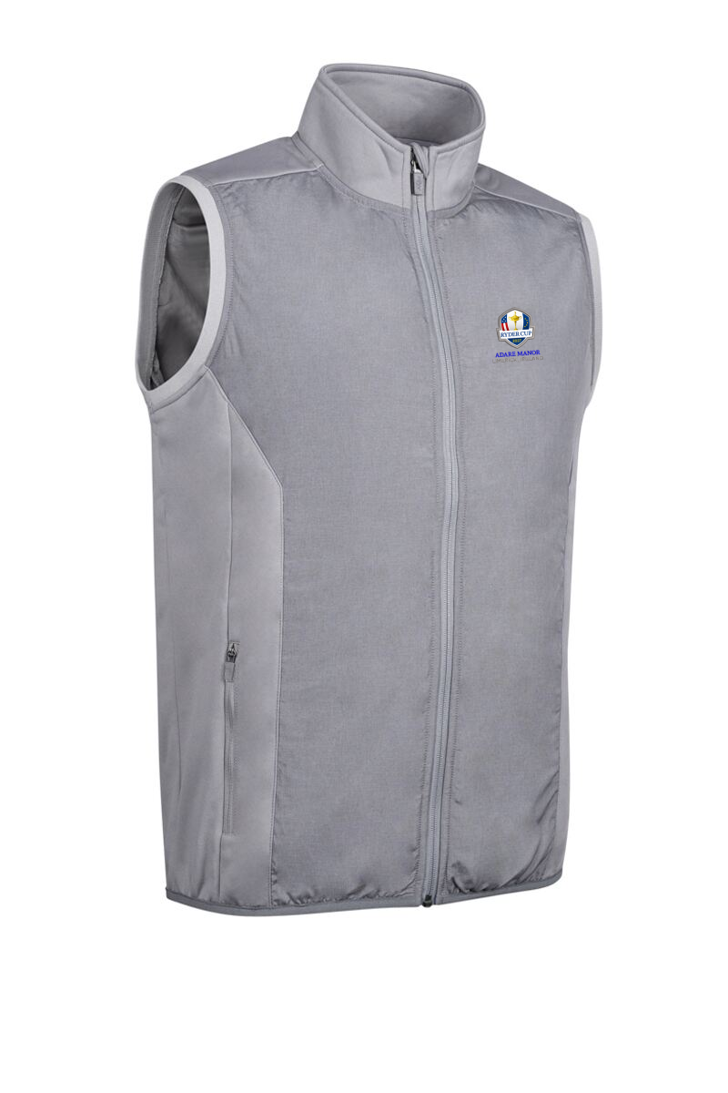 Official Ryder Cup 2027 Mens Full Zip Quilted Performance Heavyweight Golf Gilet