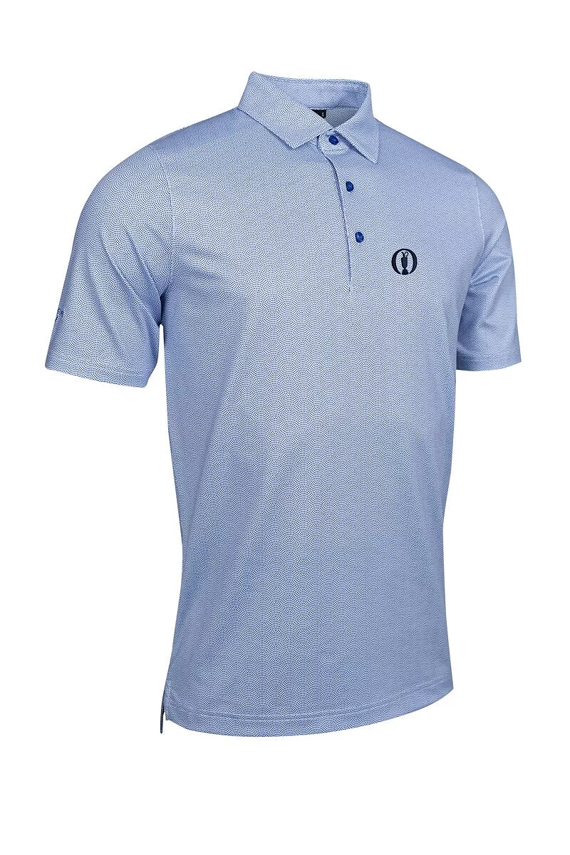 Open Micro Fan Print Performance Golf Shirt
