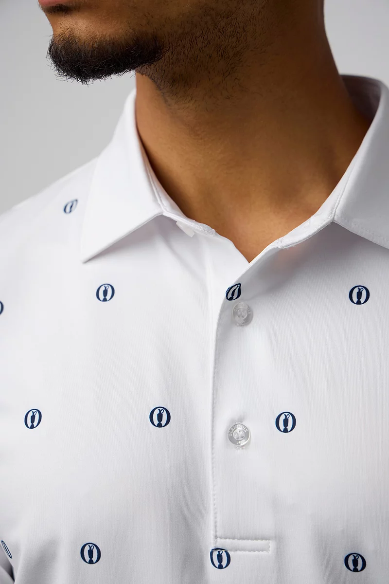 Mens The Open Trophy Print Performance Golf Shirt Mens The Open Trophy Print Performance Golf Shirt