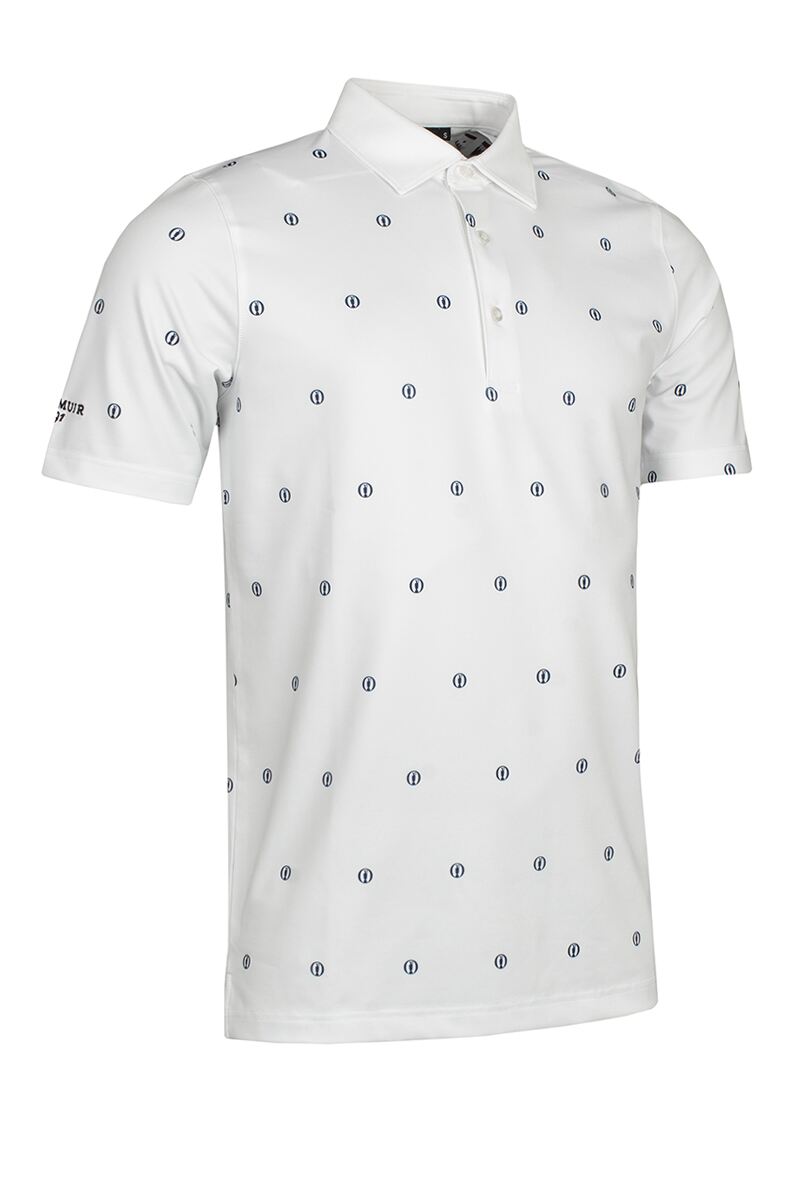 Mens The Open Trophy Print Performance Golf Shirt Mens The Open Trophy Print Performance Golf Shirt