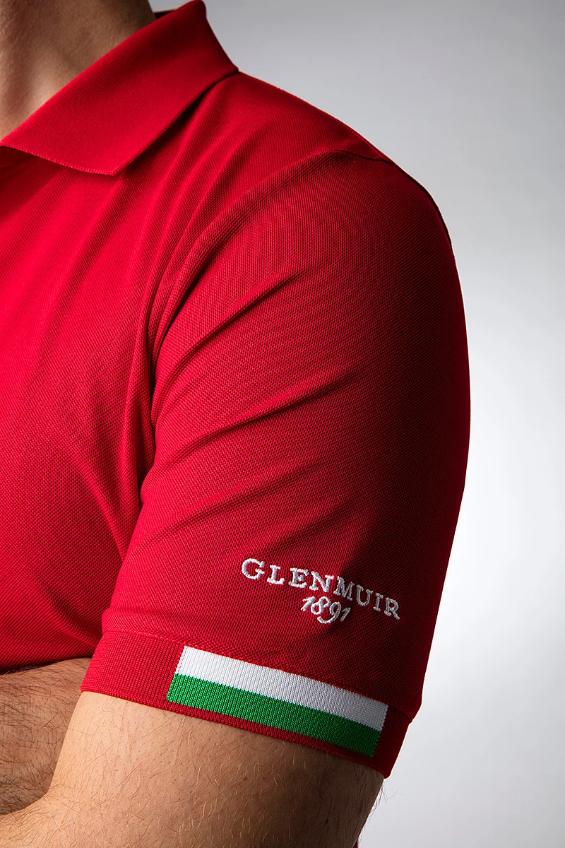Official Ryder Cup 2027 Mens Welsh Flag Performance Golf Polo Shirt Official Ryder Cup 2027 Mens Welsh Flag Performance Golf Polo Shirt