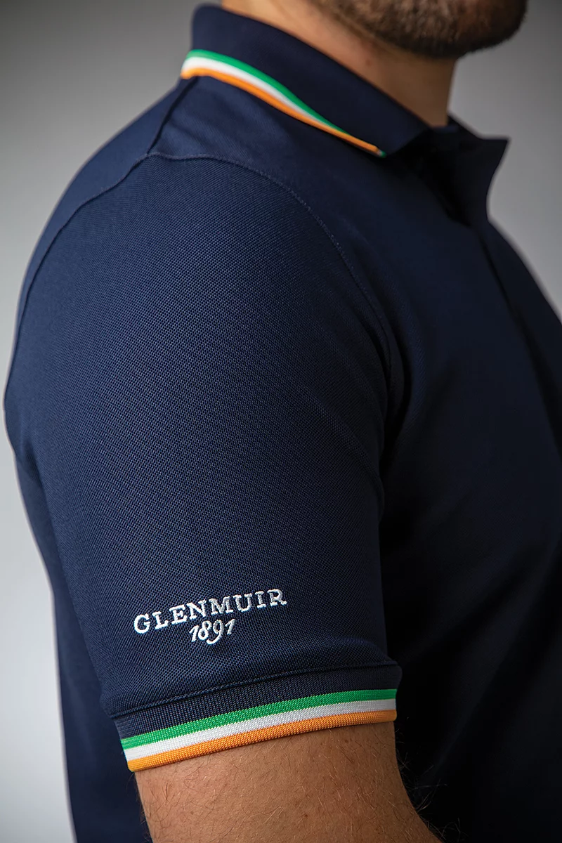The Open Mens Irish Flag Performance Golf Polo Shirt The Open Mens Irish Flag Performance Golf Polo Shirt