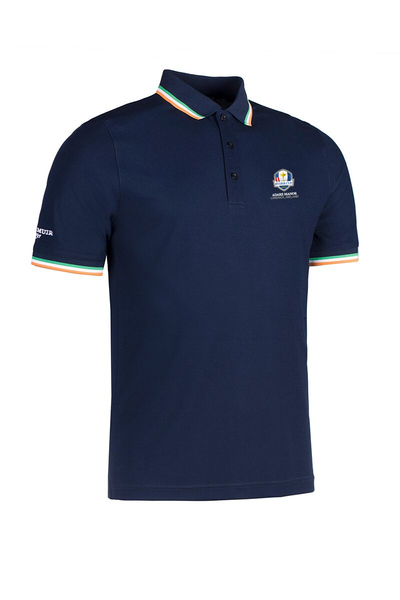 Official Ryder Cup 2027 Mens Irish Flag Performance Golf Polo Shirt Official Ryder Cup 2027 Mens Irish Flag Performance Golf Polo Shirt