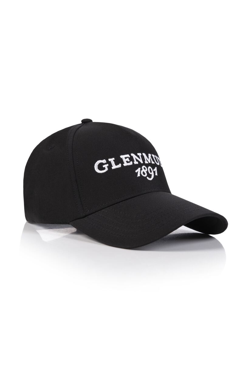 Mens and Ladies Structured Logo Golf Cap Black/White One Size