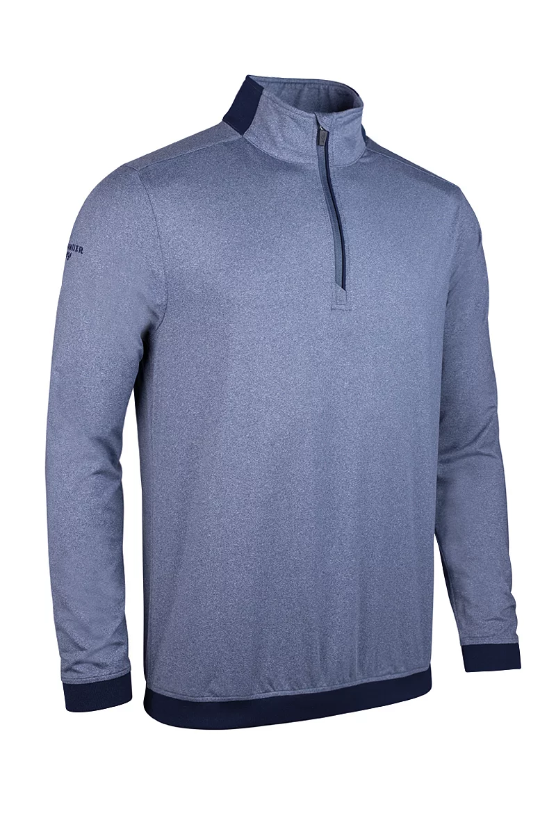 Quarter Zip Contrast Rib Performance Midweight Golf Midlayer Sale