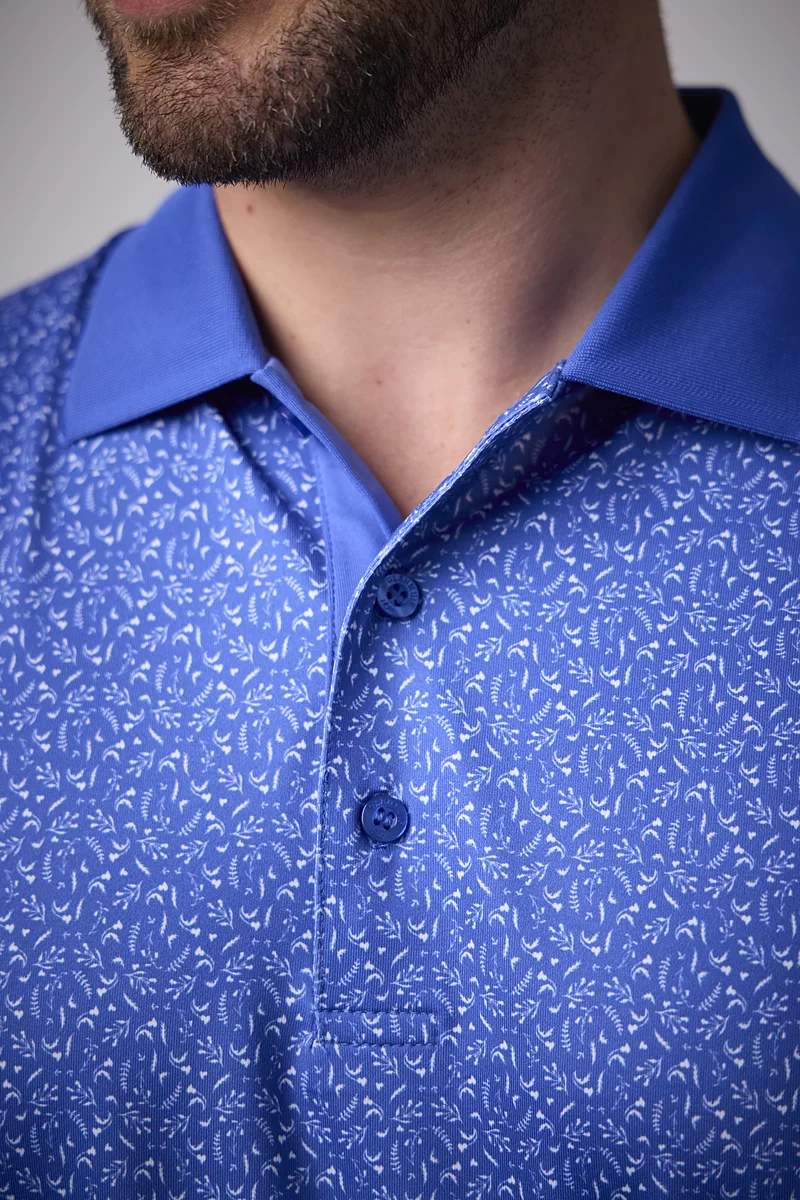 Mens Printed Performance Golf Shirt