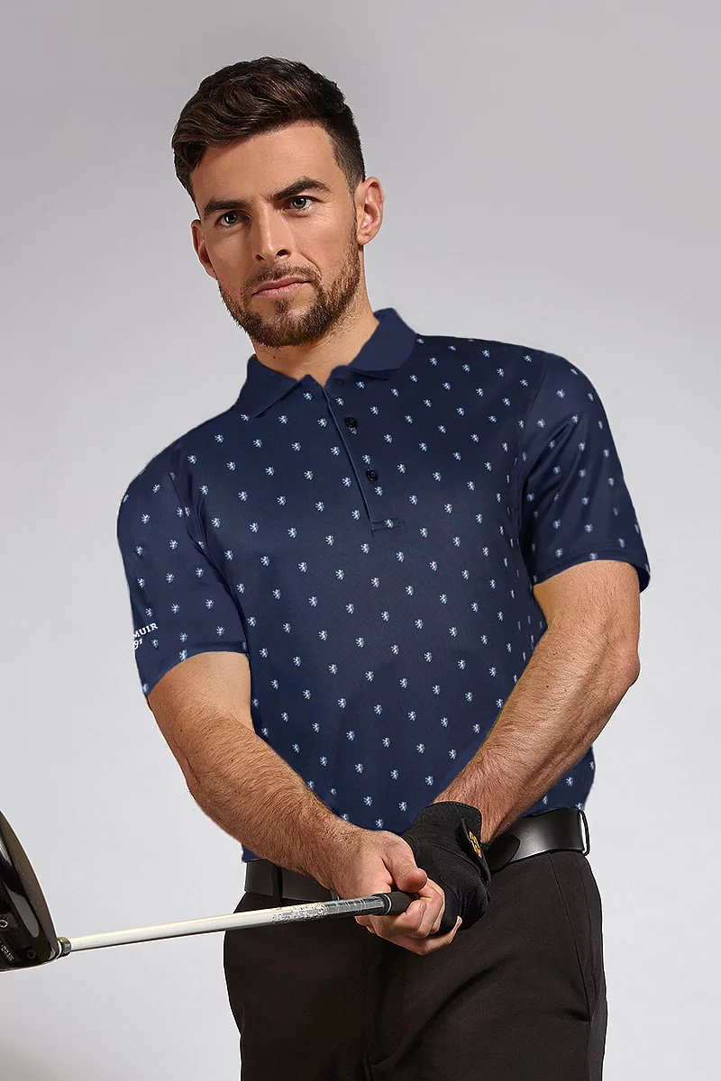 Mens Printed Performance Golf Shirt Sale