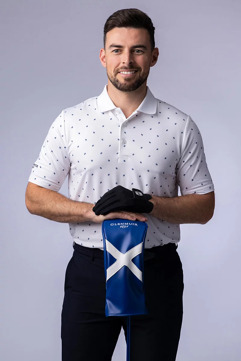 Mens Printed Performance Golf Shirt