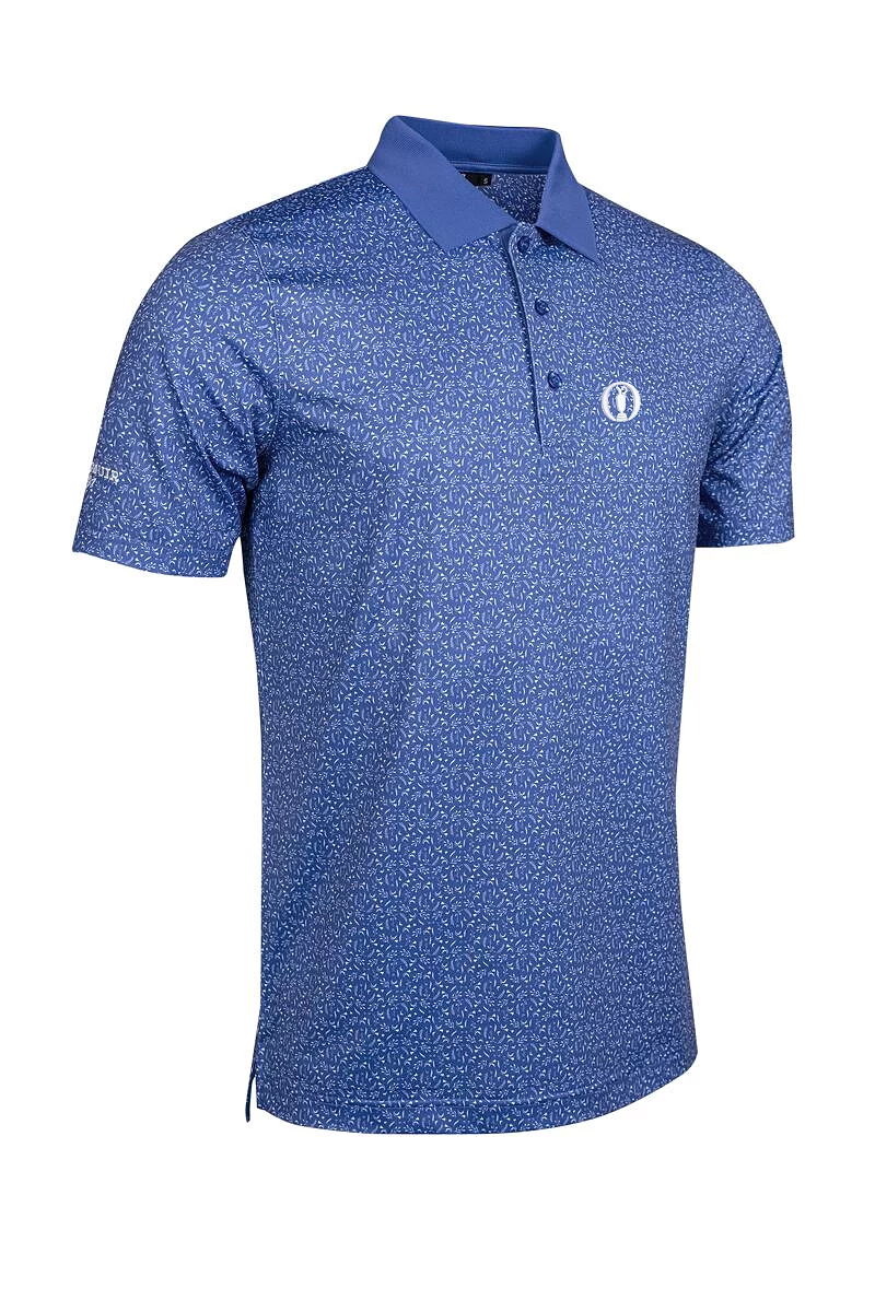 Open Printed Performance Golf Shirt