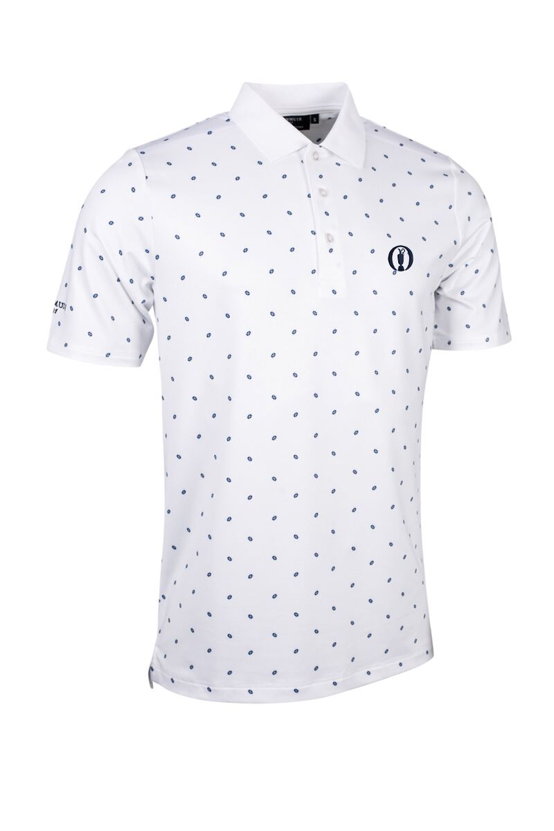 The Open Mens Printed Performance Golf Shirt