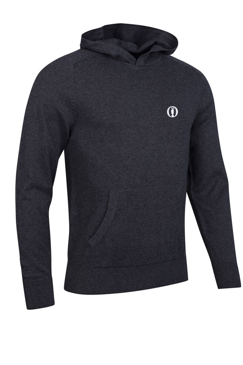 The Open Mens Saddle Sleeve Touch of Cashmere Midweight Golf Hoodie
