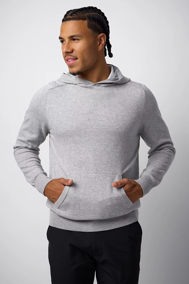 Mens Saddle Sleeve Touch of Cashmere Midweight Golf Hoodie