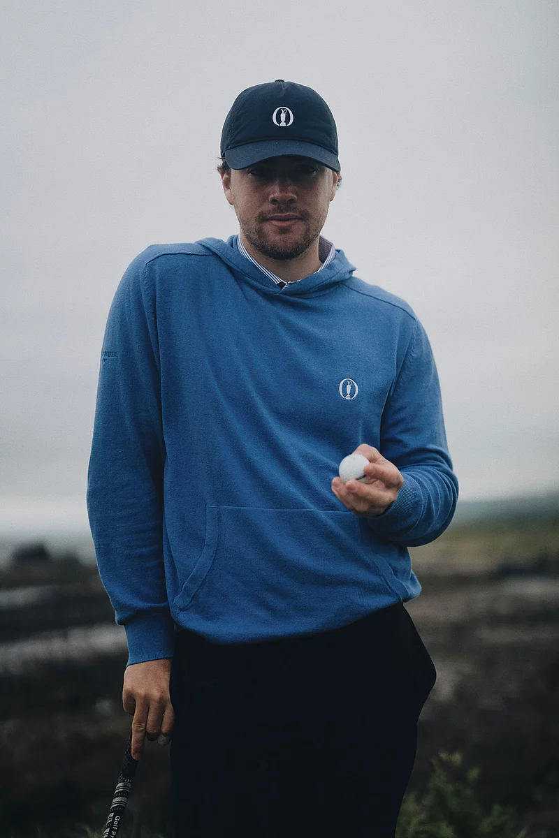 The Open Mens Saddle Sleeve Lightweight Touch of Cashmere Golf Hoodie