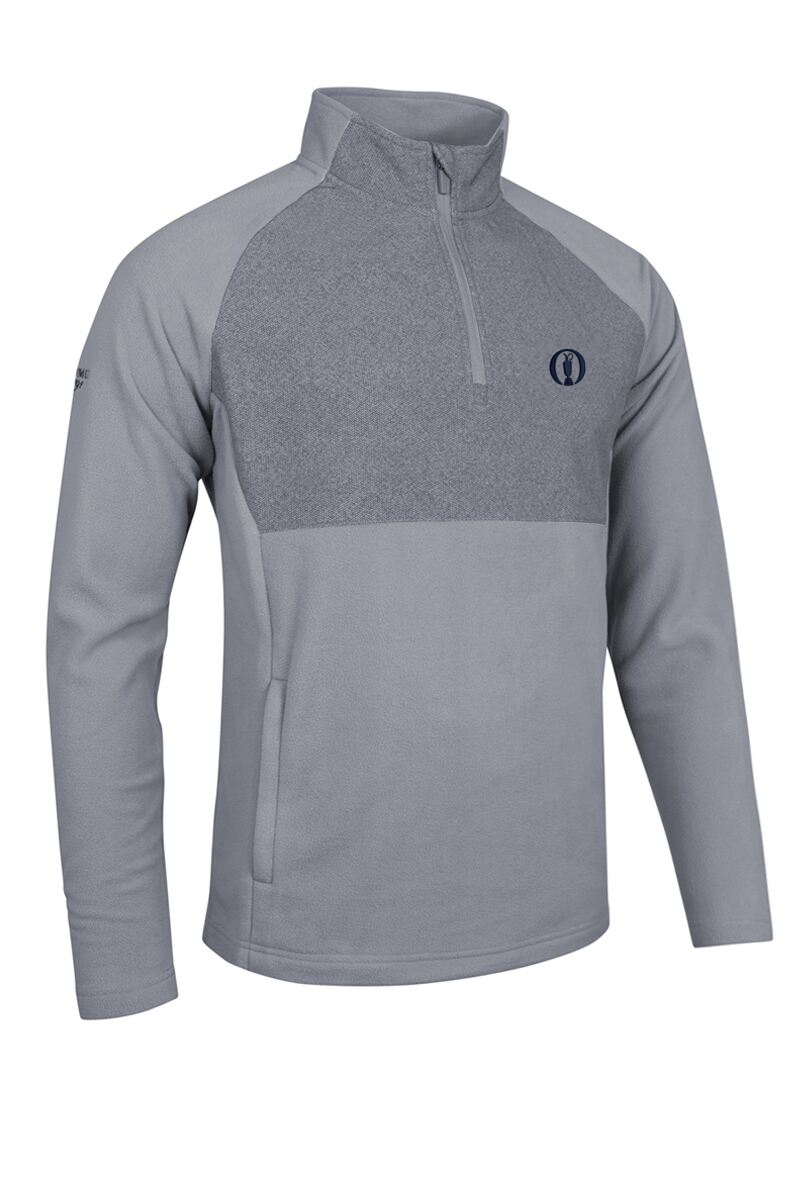 The Open Mens Quarter Zip Fleece Hybrid Performance Midweight Golf Midlayer