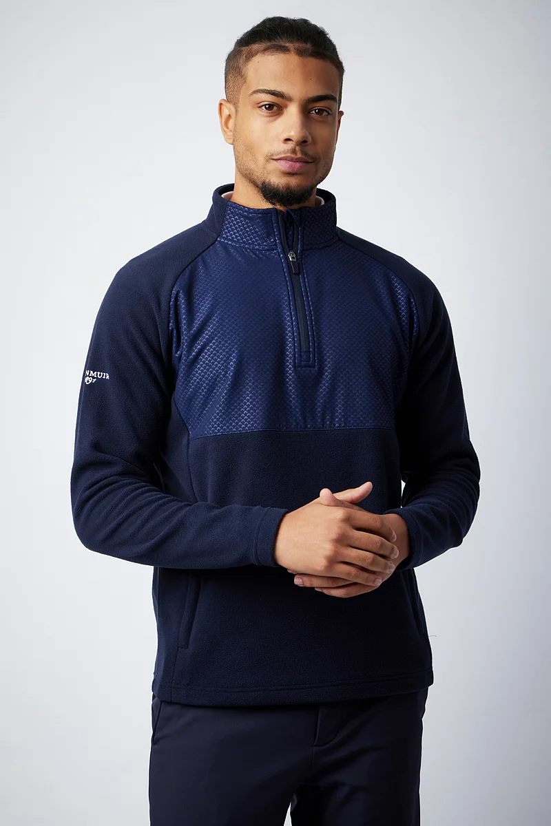 Mens Quarter Zip Fleece Hybrid Performance Midweight Golf Midlayer Mens Quarter Zip Fleece Hybrid Performance Midweight Golf Midlayer