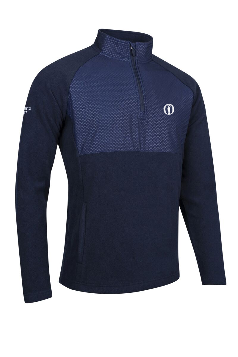 The Open Mens Quarter Zip Fleece Hybrid Performance Midweight Golf Midlayer