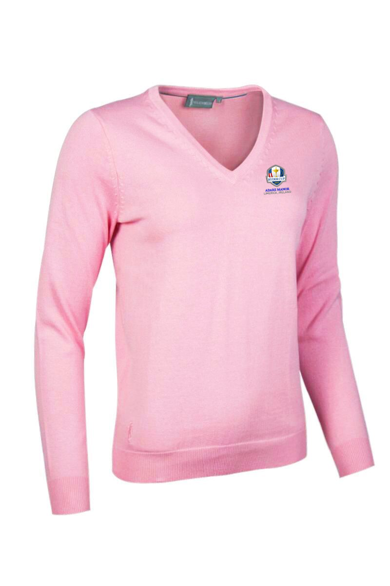 Official Ryder Cup 2027 Ladies V Neck Cotton Lightweight Golf Sweater