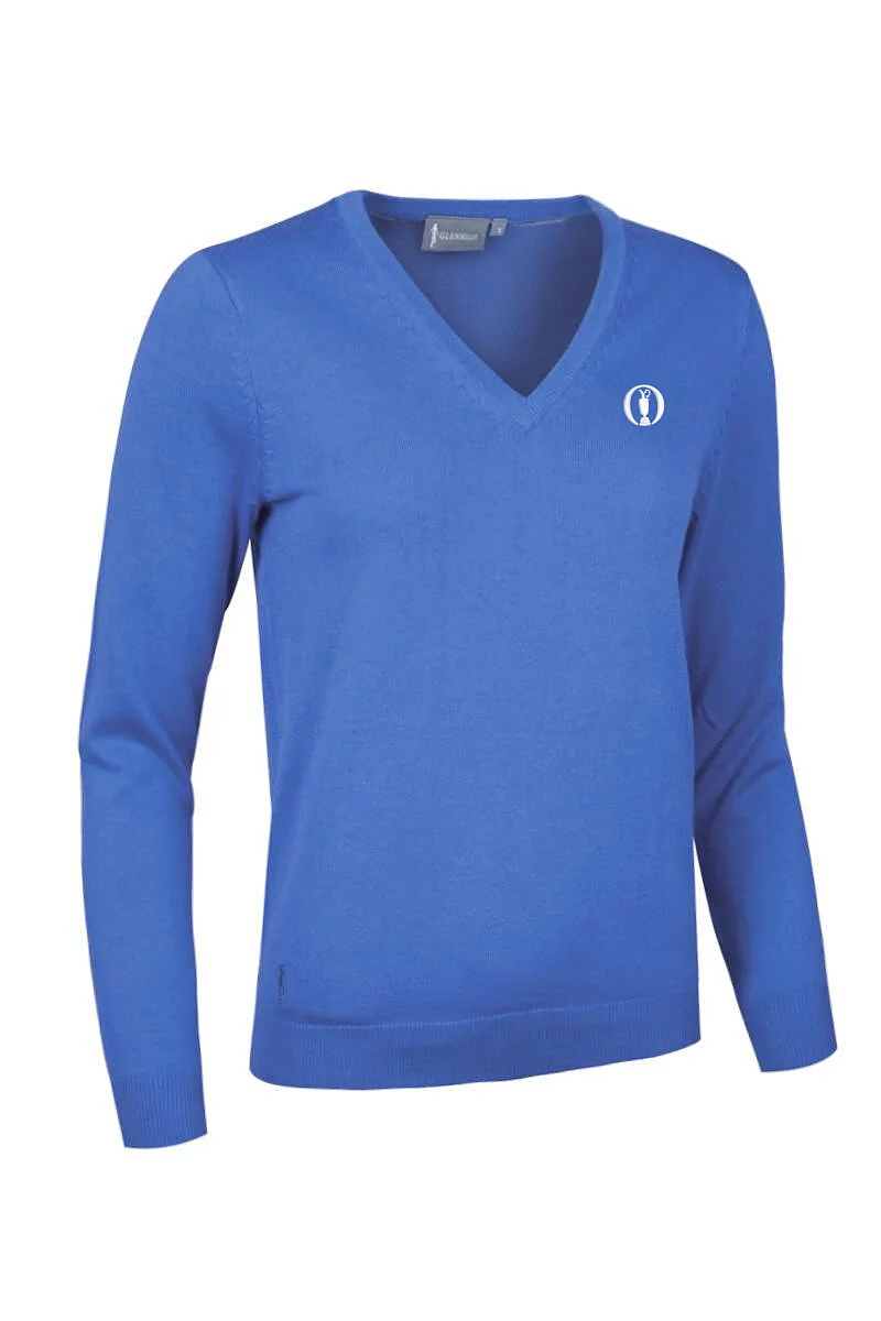Official Ryder Cup 2027 Ladies V Neck Cotton Lightweight Golf Sweater Tahiti M