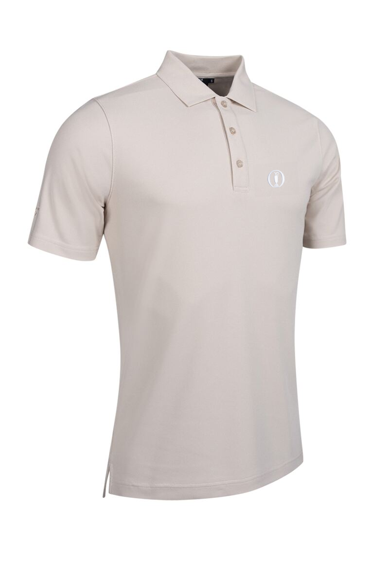 The Open Mens Performance Pique Golf Polo Shirt
