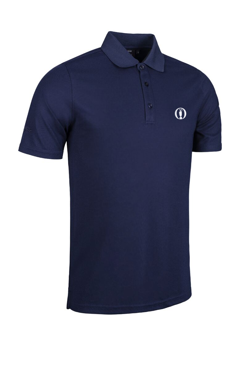 The Open Mens Performance Pique Golf Polo Shirt The Open Mens Performance Pique Golf Polo Shirt