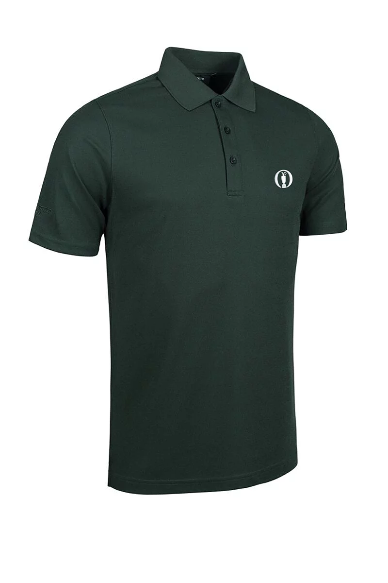 Official Ryder Cup 2027 Mens Performance Pique Golf Polo Shirt Tartan Green S