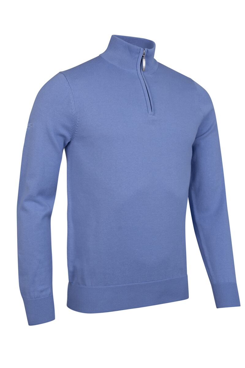 Mens Quarter Zip Cotton Lightweight Golf Sweater Mens Quarter Zip Cotton Lightweight Golf Sweater