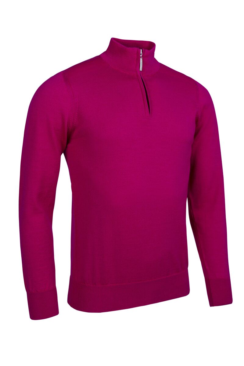 Mens Quarter Zip Cotton Lightweight Golf Sweater