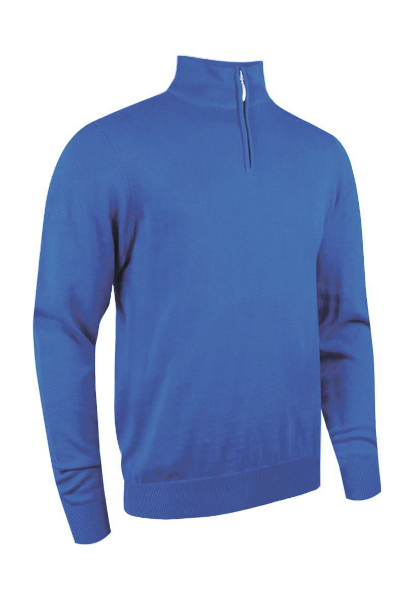 Mens Zip Neck Cotton Devon Golf Sweater