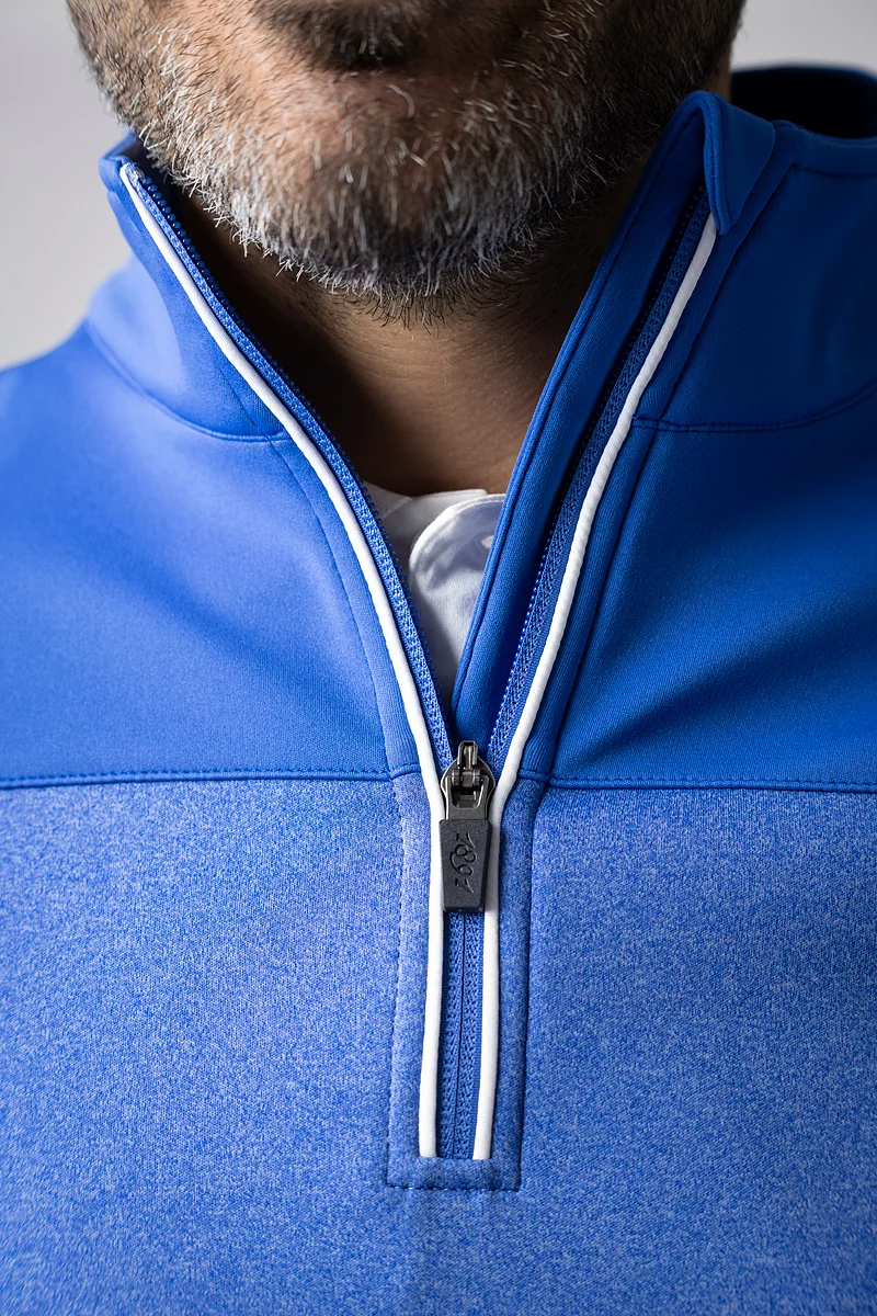 Official Ryder Cup 2027 Mens Quarter Zip Colour Block Performance Midweight Golf Midlayer Official Ryder Cup 2027 Mens Quarter Zip Colour Block Performance Midweight Golf Midlayer
