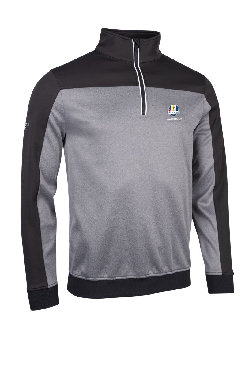 Official Ryder Cup 2027 Mens Quarter Zip Colour Block Performance Midweight Golf Midlayer